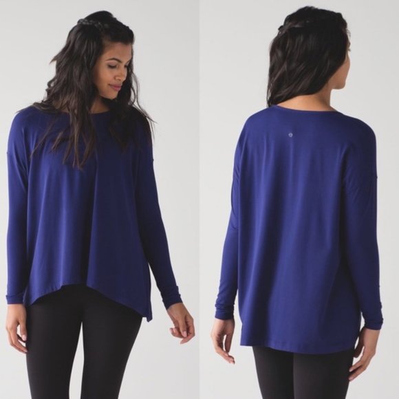 lululemon athletica Tops - Lululemon City Bound Long Sleeve Emperor Blue